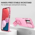 thumbnail image 4 of Decase for Samsung Galaxy A15 Rugged Case with Slid Camera Cover and Hidden Kickstand,Military Grade Drop Protection Shockproof Phone Shell Galaxy A15 Women Men Case,Pink, 4 of 8