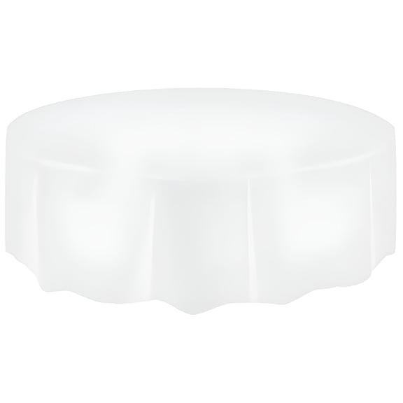 FURMORA Round Waterproof Vinyl Table Cloth,Buffalo Flannel Backed Tablecloth,Wipeable Plastic Table Cover for Dinner,Kitchen,Picnic