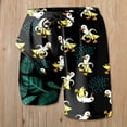 thumbnail image 2 of KHONTS Men's Plus Size Swim Trunks Inseam with Compression Liner Quick Dry Beach Shorts Board Shorts Swimwear Black XL, 2 of 3