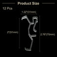 thumbnail image 2 of 12 Pack 2 Inch Clear Valance Clips, Hidden Window Blind Valance Retainer Holder for Horizontal Blind, Style2, 2 of 5