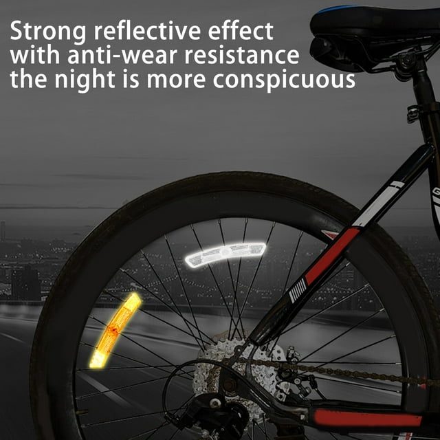 LJNYFDC Spoke Reflector Double Reflective Bike Spoke Reflectors with Snap Fastening High Brightness and 170 Degrees Reflection for Enhanced Safety on Bicycles