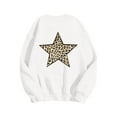 thumbnail image 3 of JUSLIO Crewneck Womens Hoodies Hoodless Leopard Print Sweatshirts Comfortable Everyday Long Sleeve Casual Sweatshirts, 3 of 4