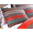 thumbnail image 5 of Chezmoi Collection Odette Boho Chic Bohemian 100% Cotton Quilt Set, King, Orange, 3-Pieces, 5 of 6