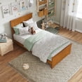 thumbnail image 4 of Nantucket Twin Wood Foundation Bed with Matching Footboard in Light Toffee, 4 of 13