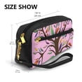 thumbnail image 3 of YFYANG Leather Portable Travel Small Makeup Bag, Multifunctional Storage Bag, Pink Graffiti Tree Pattern Cosmetic Bag, 3 of 4