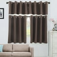 thumbnail image 2 of CVLIFE Solid Plain Blackout Short Curtain Eyelet Ring Top Cafe Kitchen Window Decor, 2 of 6