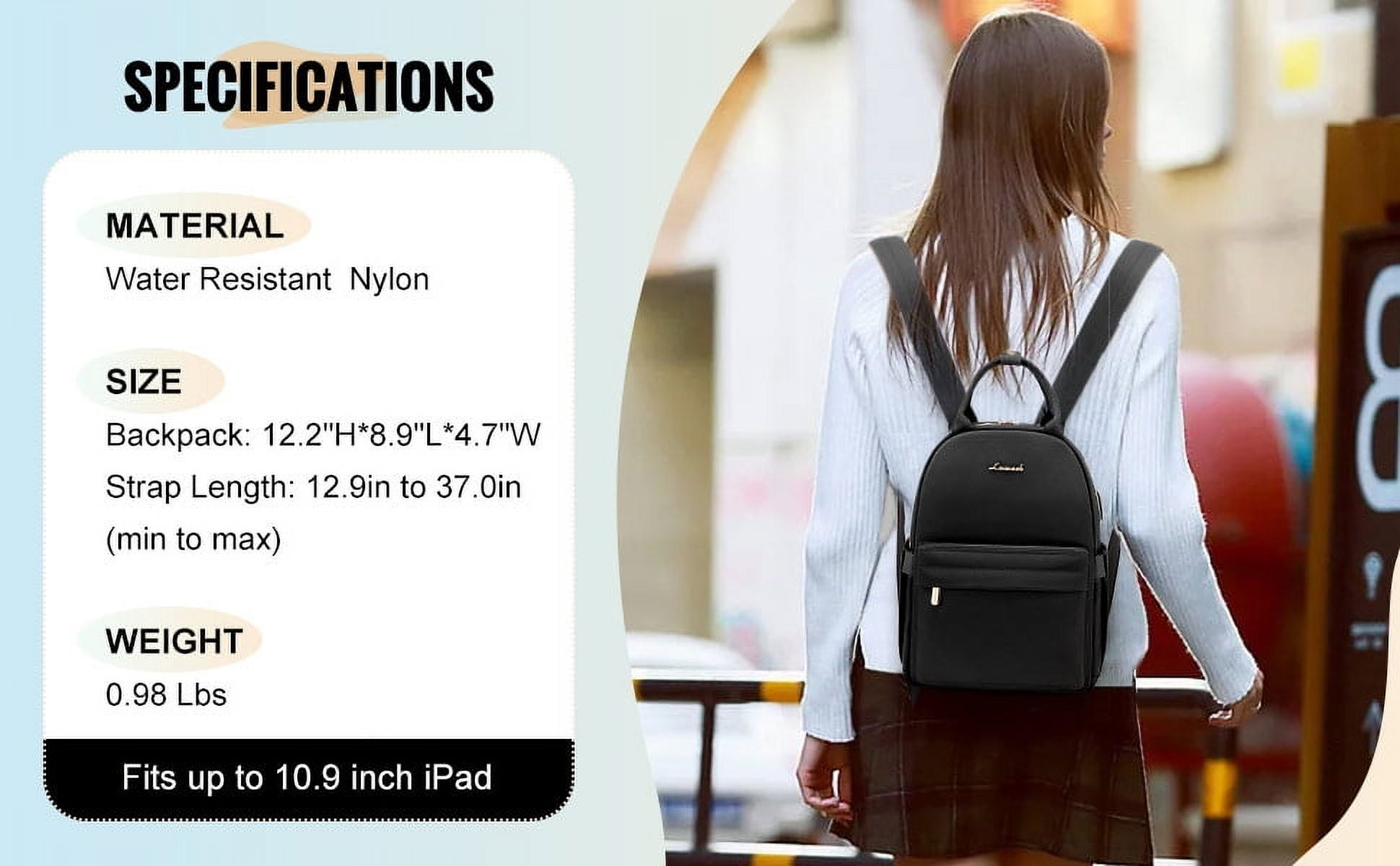 Lovevook Mini Backpack Purse for Women, Small Backpack Cute Fashion Daypack with USB Charging Port for Work Travel Daily Shopping Dating