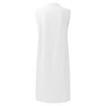 thumbnail image 5 of Sngxgn Women Long Tank Tops Ankle Length Maxi Dress Bodycon Sleeveless Racerback(White,One Size), 5 of 5
