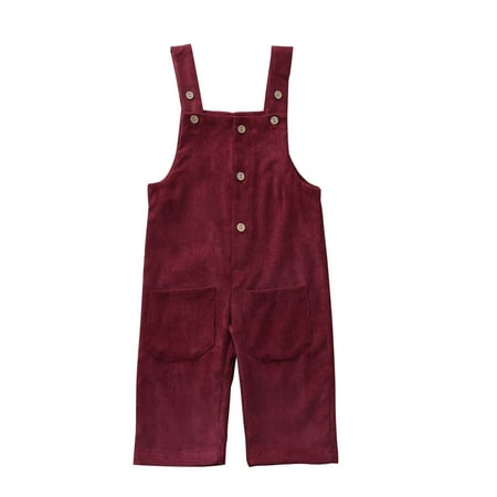 

AIMAOMI Toddler Kids Baby Girl Boy Suspender Pants with Pockets Romper Jumpsuit Overalls H