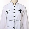 thumbnail image 6 of Gothic Priest Outfit for Adults Robe Halloween Party Wear with Stand Collar and Cassock, 6 of 6