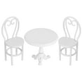thumbnail image 1 of Miangastore 3Pcs Fairy Garden 1:12 Miniature Table Chair Ornament Set Kids DIY Craft Tools, 1 of 8