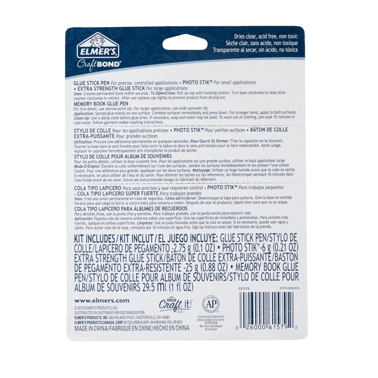 Elmer's CraftBond Scrapbook Glue Set, 4-Type Collection photo 5