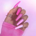 thumbnail image 4 of Uñas postizas largas de ataúd, uñas acrílicas transparentes en forma de ataúd, puntas de uñas de bailarina, 500 unidades, uñas postizas de cobertura completa, uñas artificiales con estuche para salone Namotu CZMR-ZC1-1, 4 of 7