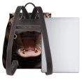 thumbnail image 3 of Balery Playful Baby Hippo Splash Mochila de Cuero para Mujeres, Gran Capacidad, Bolsa de Viaje Multifuncional, Mochila de Cuero y Bolsa de Hombro para Mujeres, 3 of 4