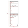 thumbnail image 3 of Helis 60 Double Door Pantry Cabinet with One Drawer, Four Legs, Three Shelves - Black, 3 of 7
