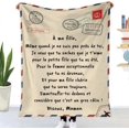 thumbnail image 1 of Plaid Wool Blanket 3D Printing Letter to My Daughter 150x200cm Flannel Plush Bed Blanket Warm Bedspread Soft and Comfortable Sofa Cover, Camping, Trav, 1 of 5
