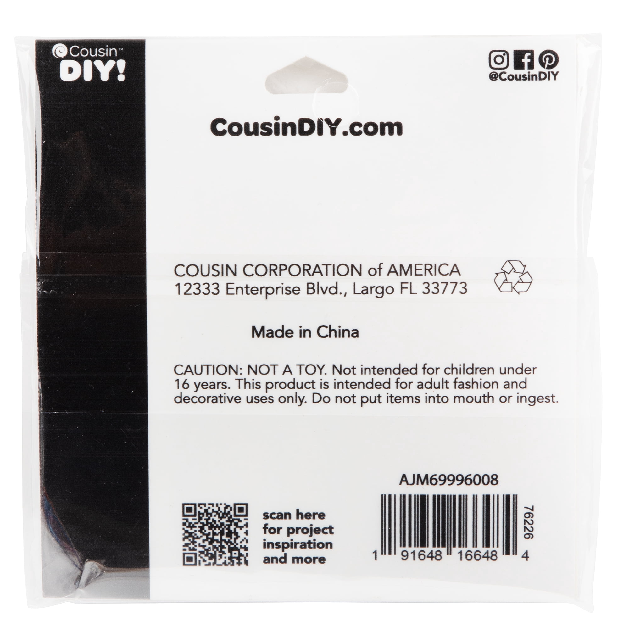 (4 pack) Cousin DIY Flatback Crystal Tool Kit, Plastic White Triangle Tray and Wax Pencil-Model 69996008