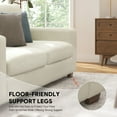 thumbnail image 5 of Bestco 86.6" 3 Seat Modern Sofa Couch for Living Room with Removable Chenille Cover Beige, 5 of 14
