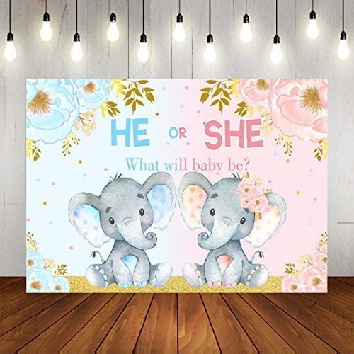Aperturee Boy Floral Elephant Baby Shower Backdrop 5x3ft It's A Boy Blue A Sweet Little Peanut is On The Way Photography Background Party Decorations Prince Photo Studio Booth Shoot Props Banner 
