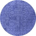thumbnail image 1 of Ahgly Company Indoor Round Oriental Blue Industrial Area Rugs, 3' Round, 1 of 4