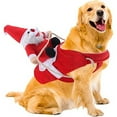 thumbnail image 2 of PEACNNG Christmas Pet Clothes Running Santa Dog Costume, Funny Dog Costume Dressing up Xmas Party Dog Christmas Outfits Dog Cat Clothes for Small Large Dogs Pet, 2 of 5
