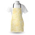 thumbnail image 3 of Yellow Apron Hand Drawn Vintage Floral Pattern with Dandelions Asters Abstract Blossoms Nature, Unisex Kitchen Bib Apron with Adjustable Neck for Cooking Baking Gardening, Yellow White, by Ambesonne, 3 of 3