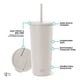 thumbnail image 2 of Vaso aislante moderno, sencillo, con tapa y pajita, 500 ml, 2 of 7