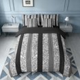 thumbnail image 3 of Homewish Geometric Stripe Twin Bedding, Glitter Sequin Bling Print Bedding Comforter Set, Black Gray, Black Reversible, 7pcs, 3 of 7