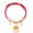 Red Long Life Lock, variant on Gieenan Elegant Handcrafted Pet Collar Camphorwood Scented Flexible Fit