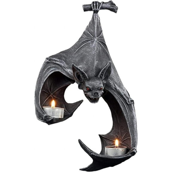 Bat Wall Tealight Holder, Wall Sconce Candle Holder, Bat Holder, Candle Holder, Wall Decor, Gothic Halloween Decor for Home Office