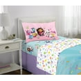 Gabby's Dollhouse Kids Twin Bed in a Bag, Comforter and Sheets, Pink