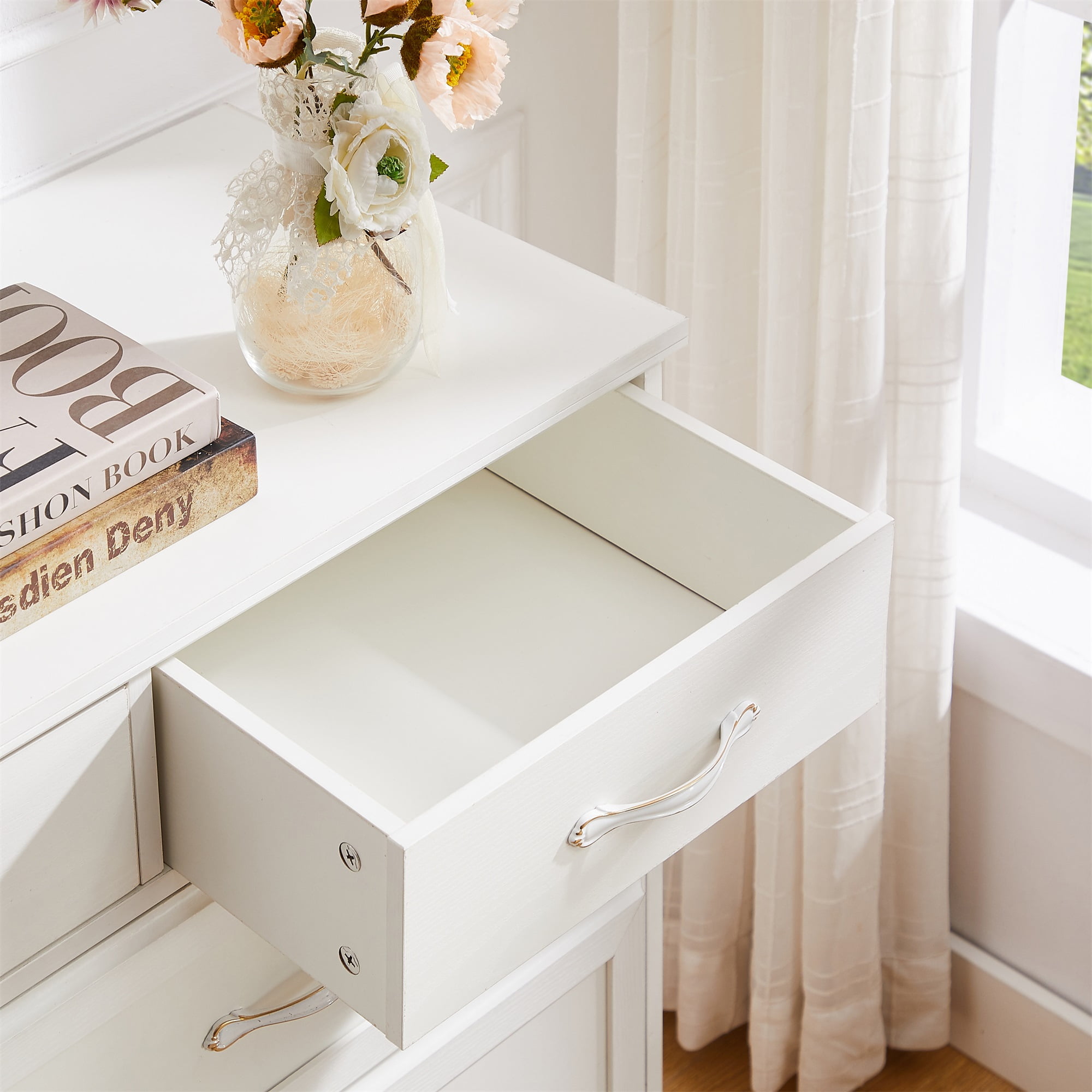 Spaco Dresser for Bedroom 9 Drawers Dresser Chest of Drawer Bedroom Furniture, White Dresser Spaco Dresser for Bedroom 9 Drawers Dresser Chest of Drawer Bedroom Furniture, White Dresser