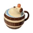 thumbnail image 4 of Taza de café de , taza de de boca ancha con agarre en forma de C de dibujos animados, tapa a prueba de polvo para té, jugo, café,, 4 of 8