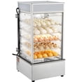 thumbnail image 6 of VEVOR 5-Tier Commercial Food Warmer Display, 1200W Food Display Warmer with LED Light, Adjustable Shelf & Stainless Steel Frame, 86℉~230℉ Steam Heating, 120L for Hamburger, Pizza, Bread,Fried Chicken, 6 of 9