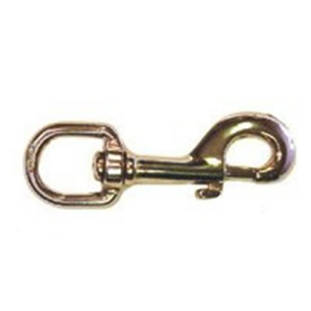 Round Bolt Snap - Baron 1241893 .37 In. Bolt Snap Nickel Round Eye Swivel