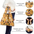 thumbnail image 5 of 5 Pack Foldable Shopping Bag,Halloween Icons Pattern Reusable Grocery Bags with Pockets,Large Reusable Tote Bags with Handles Waterproof & Lightweight, 5 of 6