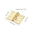 thumbnail image 2 of Uxcell 0.32" Hinge Case Wooden Box Hinges Fittings Golden Plain 10Pcs, 2 of 4
