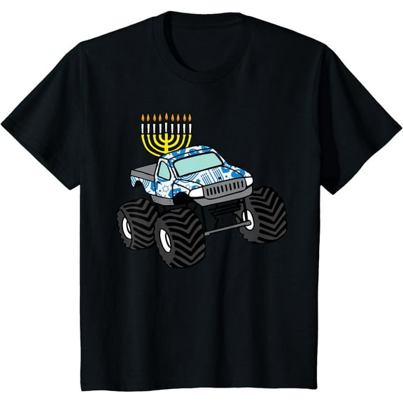 Kids Hanukkah Monster Truck Chanukah Jew Boys Kids Toddler Youth T-Shirt