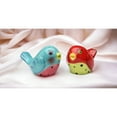 thumbnail image 2 of Ceramic Love Birds Salt and Pepper Shakers Red and Blue 3 inch Gift, 2 of 3