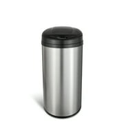 Nine Stars Automatic Kitchen Trash Can, 13 Gallon Stainless Steel, Motion Sensor Hands-Free Soft-Close Lid Garbage Bin, Silver