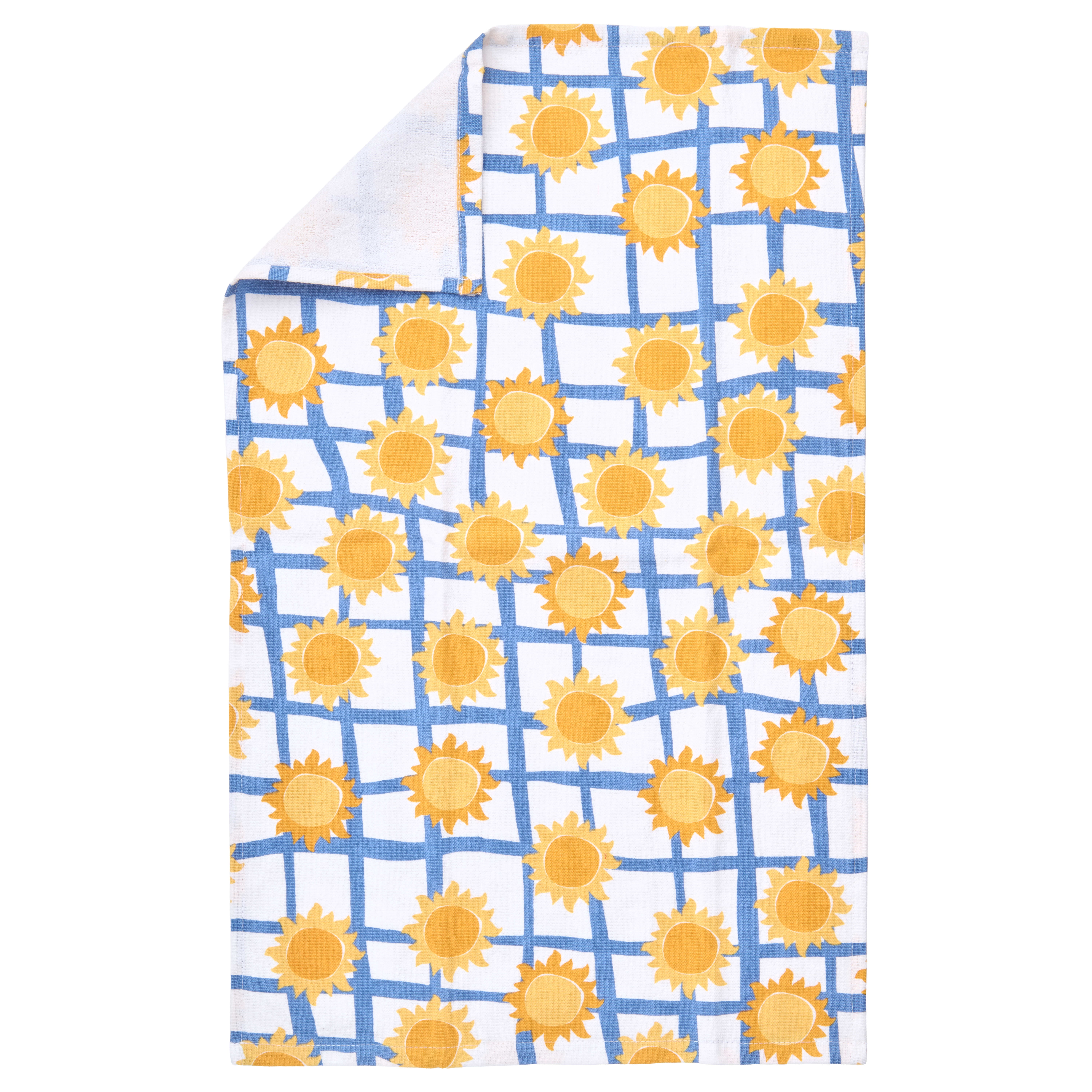 RITZ 100% Cotton Summer Kitchen Towels, Set of 4, Field Le Soleil Dish Towels Set