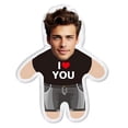 thumbnail image 1 of Yunuuuoa Custom Photo Cushion Doll Personalized Gift with Face Print for Valentine's Day Anniversary Birthday Home Decor Sofa Bed Throw Pillow, 1 of 3