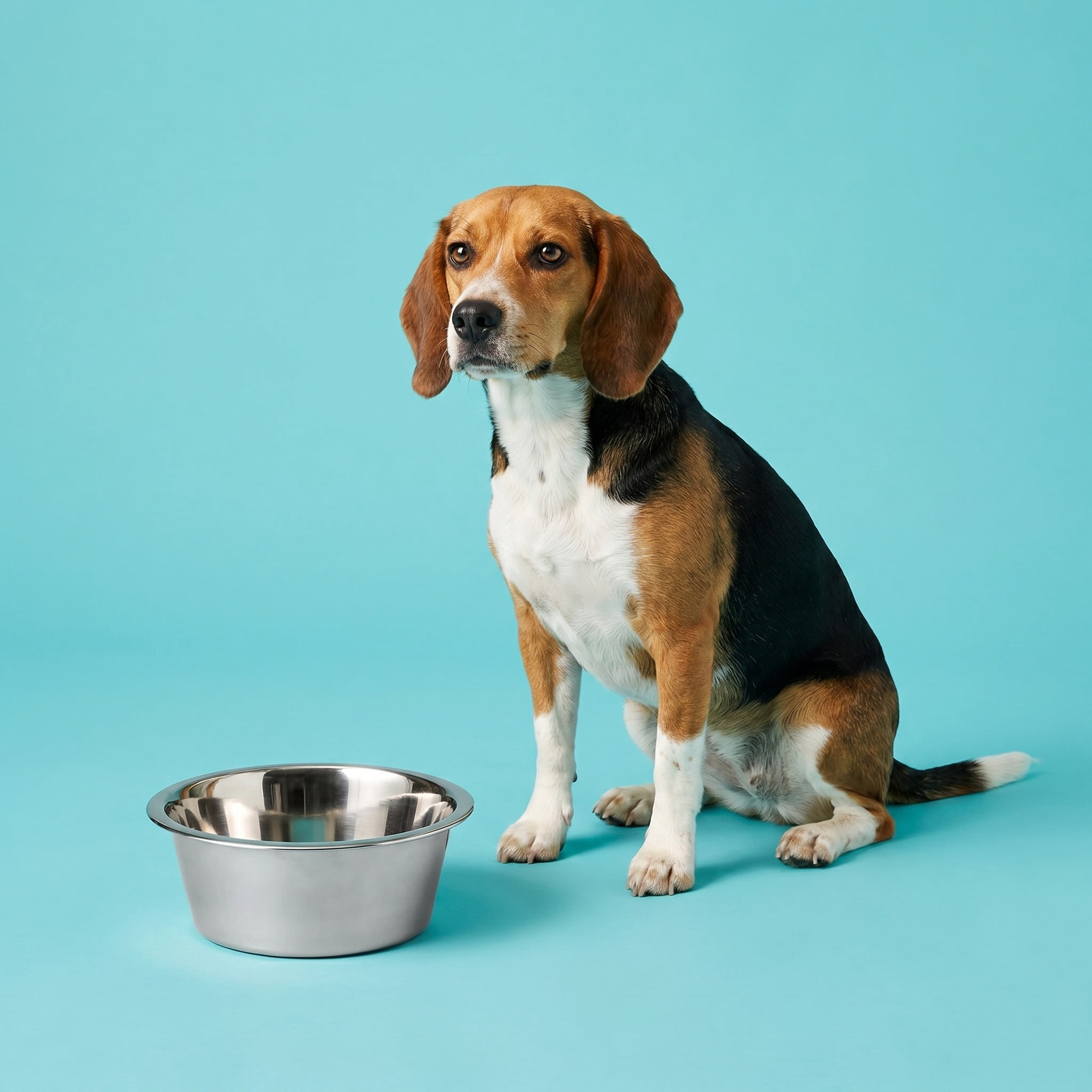 (3 pack) Vibrant Life Medium 7.6-Cup Stainless Steel Pet Bowl, Silver