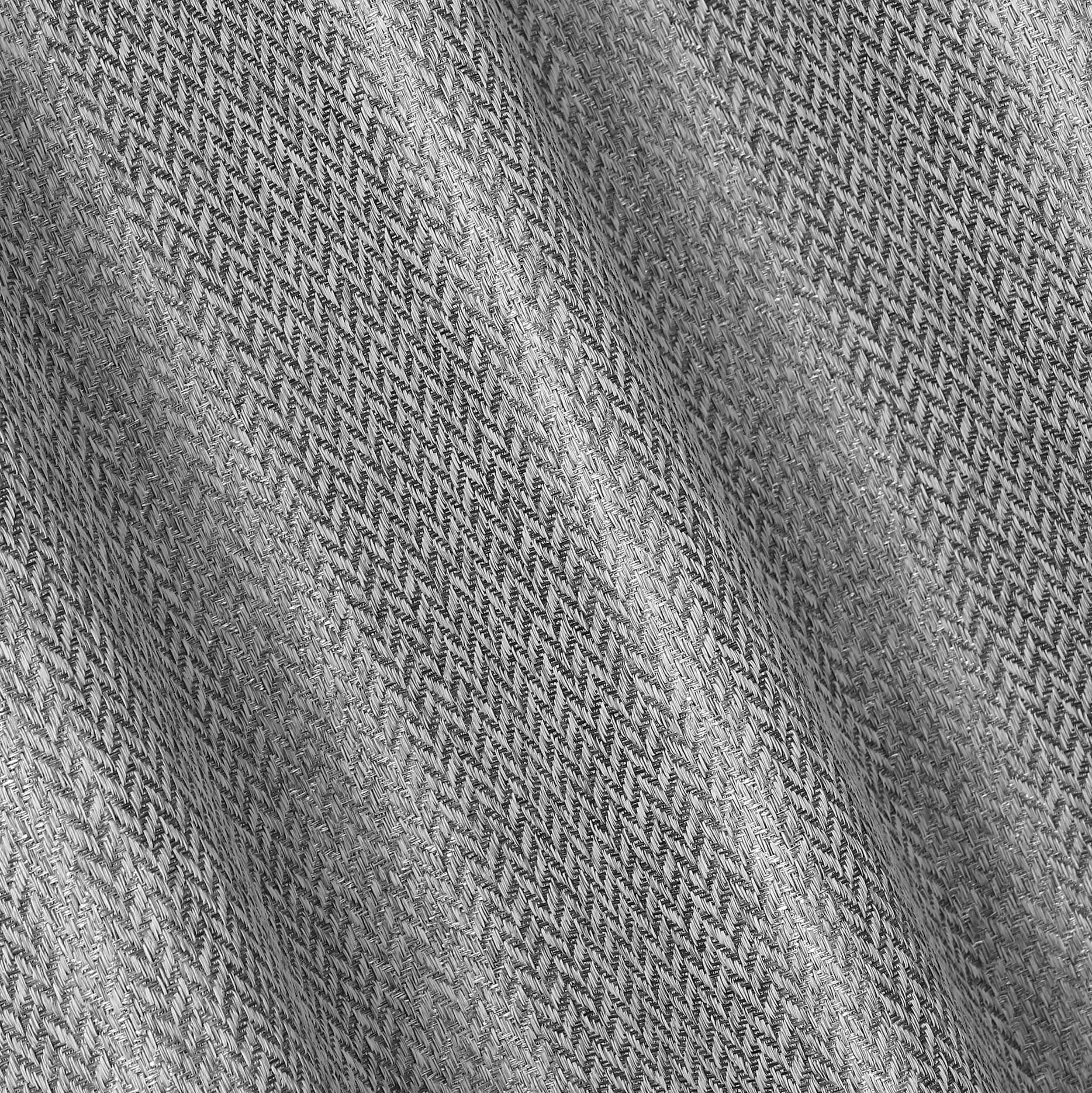 Dainty Home Boston Heavy Textured Blackout Grommet Window Curtain Panel Pair in Charcoal