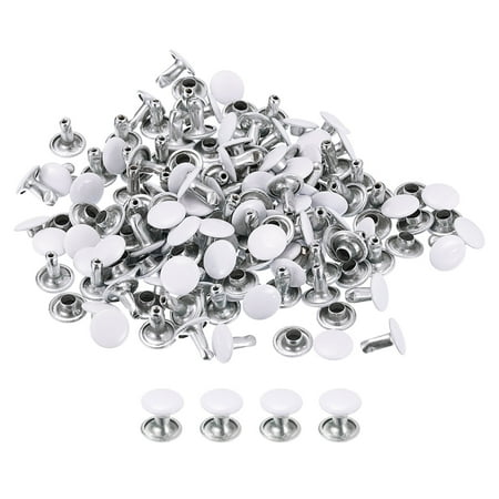 

100 Sets Leather Rivets 8mm Double Cap Rivets 8.5mm Height Studs Green