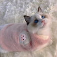 thumbnail image 5 of ToyKingdee Cute Cat Coat Warm Cozy Pet Apparel No Sleeve Soft Relief Sheep Pattern Dogs Puppy Dress Outfit Cat Clothes for Kittens, 5 of 6