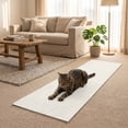 thumbnail image 6 of Wall Mounted Cat Scratching Pad, Tall Vertical Scratch Post Replacement, No Debris Non-Woven Fabric Climbing Sticker, Removable Adhesive Wall Safe, 78.74x15.75 Inches White M, 6 of 6