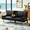 Black, variant on Gewnee 65.35"Futon Sofa Bed,Foldable Sleeper Sofa with 5 Adjustable Angles,Cup Holders & Side Storage Pocket,Ideal for Home,Office,Guest Room.Black