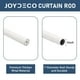 thumbnail image 3 of Barra de cortina Joydeco blanca ajustable de 81 a 224 cm de aluminio, 3 of 8