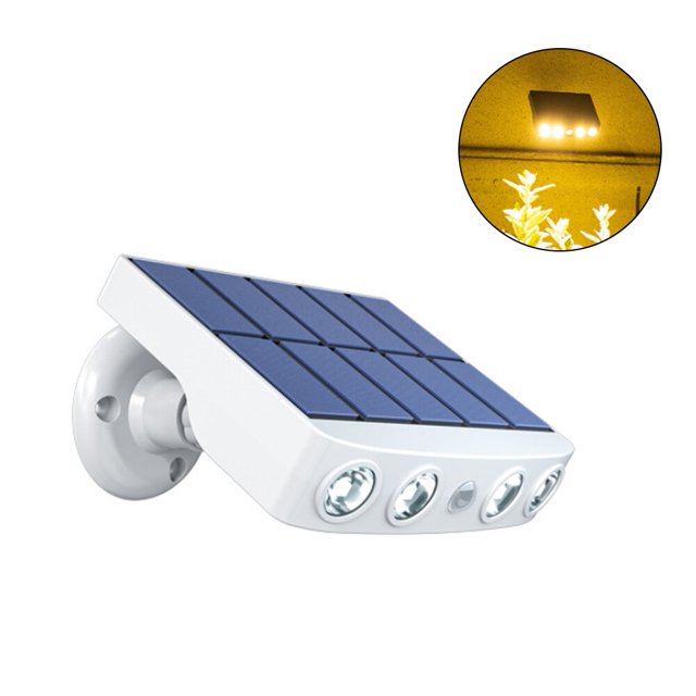 Potente luz Led de pared alimentada por energía Solar para exteriores, Sensor de movimiento, iluminación impermeable IP65 para camino de jardín, garaje, patio, lámparas de calle